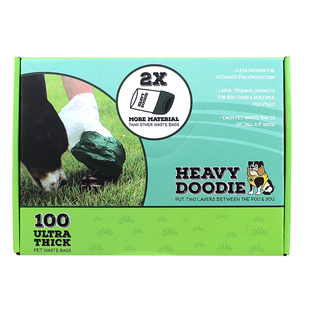 PET ADVENTURES WORLDWIDE Heavy Doodie Ultra-Thick Dog Waste Bags 100ct